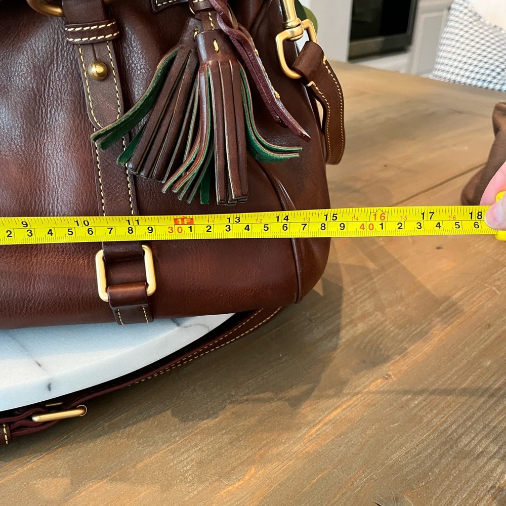 Dooney & Bourke Rich Brown Leather Satchel - Picture 15 of 16